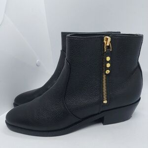 Lauren Ralph Lauren Ankle Boots Prudence  Black Leather Size 7B